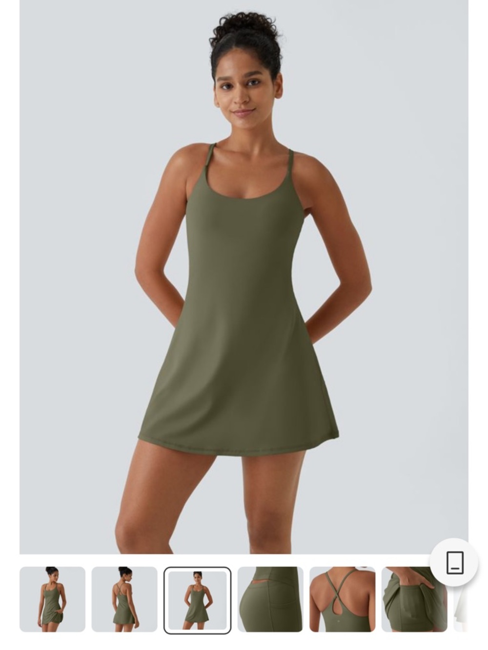 Halara SoftlyZero™ Plush Backless Active Dress-Easy Peezy Edition, size ML